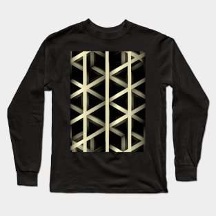 Geometric Futures #15 - Pattern Modular Synth Glitch Artwork Long Sleeve T-Shirt